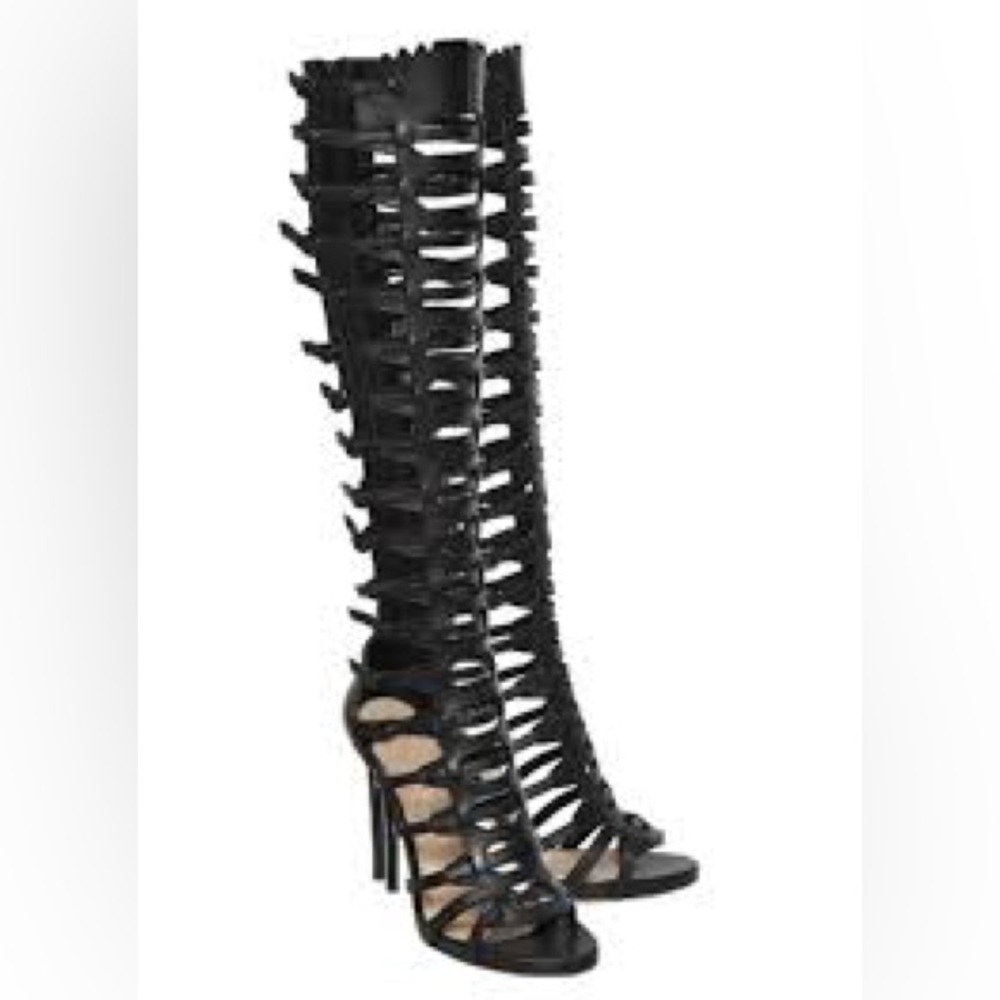 Patent leather gladiator heels